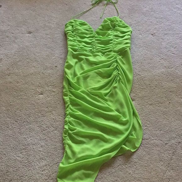NBD Virgilia Green Halter Dress Gown - Picture 4 of 7
